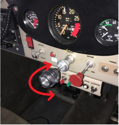 Throttle Cable Knob and Shaft Spin Around