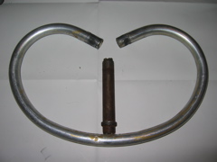 The yoke curved tube and short vertical tube assembled.