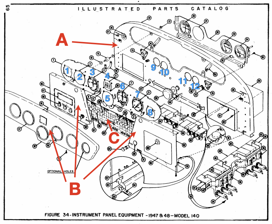 1947-48 Cessna 140 Instrument Panel Questions - The Cessna 120-140 ...