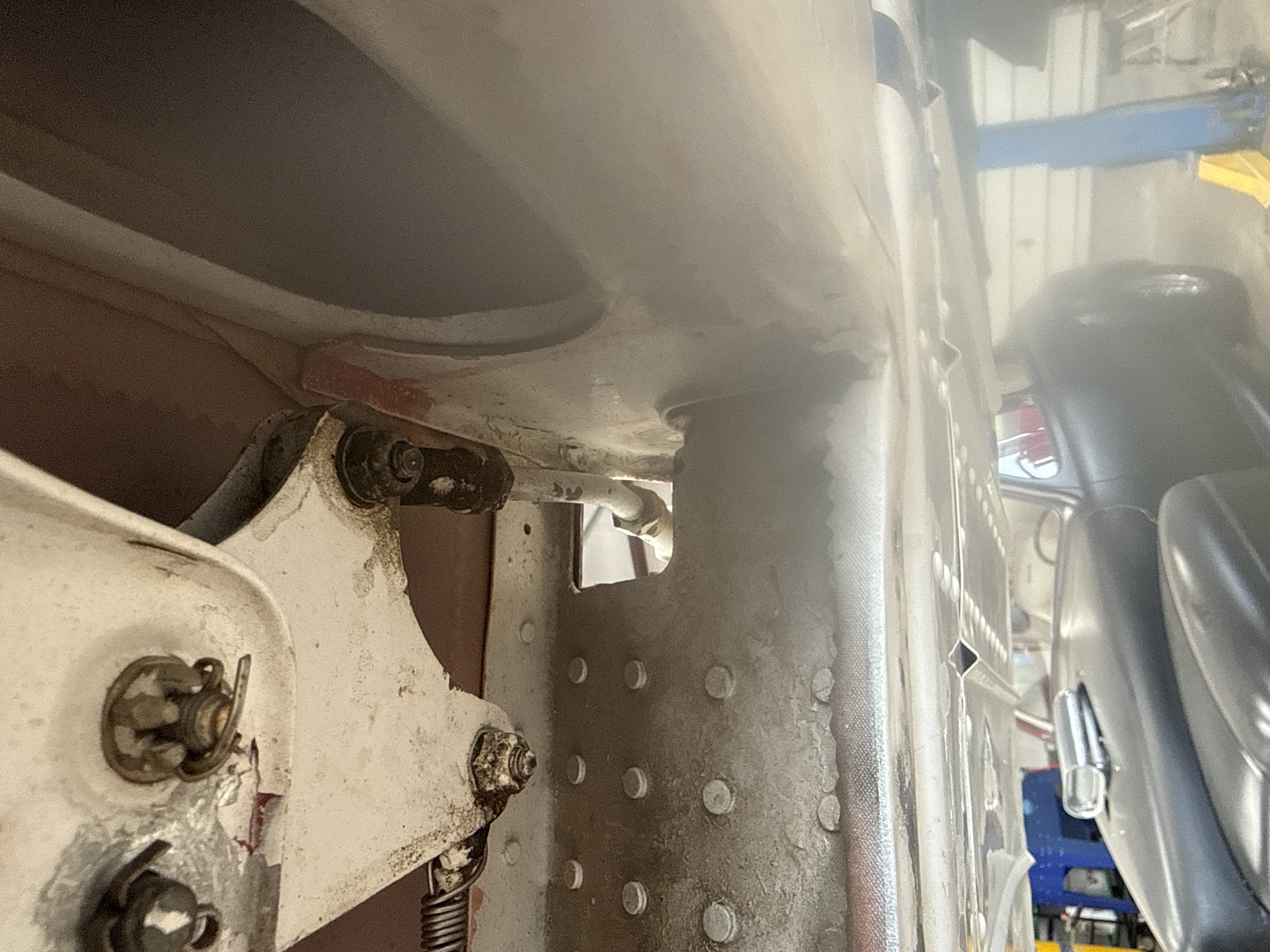 Left aileron push rod.