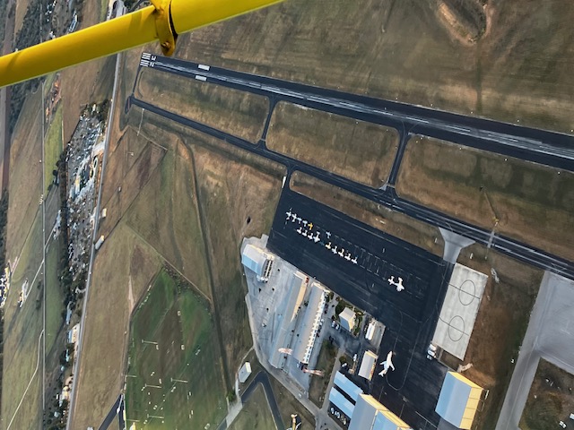 Overhead of T82,  we later filled the ramp
