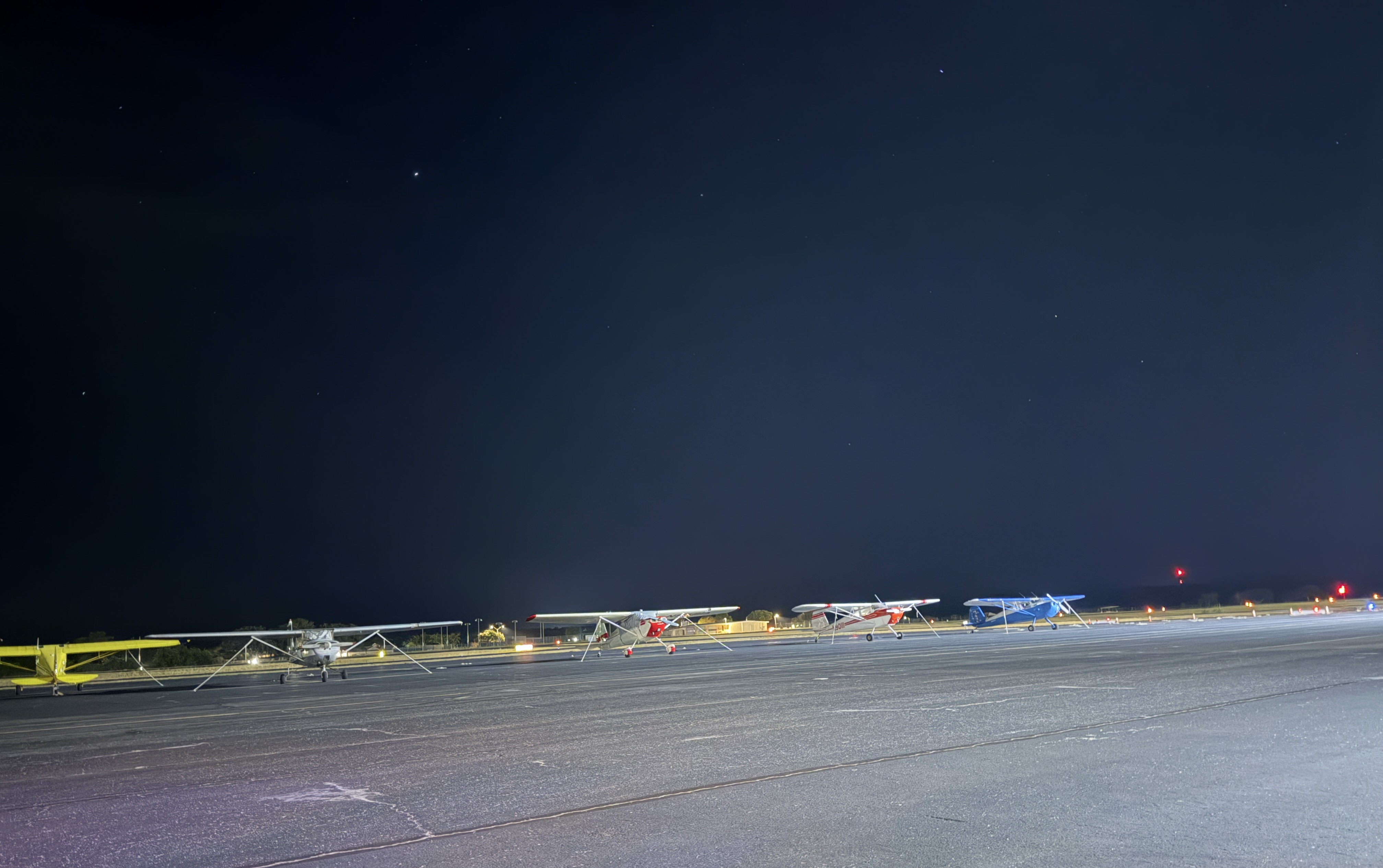Night at the airport