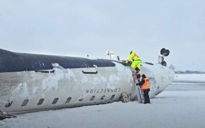 ​Approach Speed Focus of Accident Probe Into Overturned CRJ-900 in Toronto