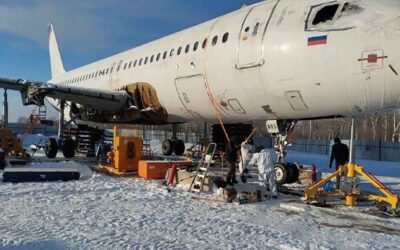 A320 In Field Almost Dismantled 